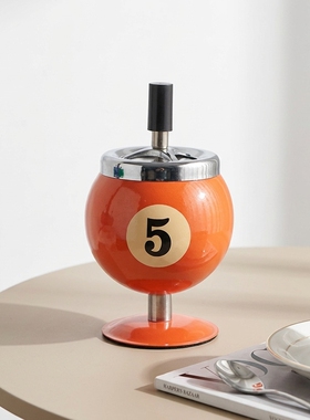 创意橙色金属桌面陀螺摆件