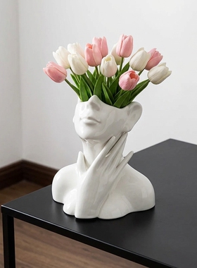 创意人形手部造型陶瓷花瓶摆件