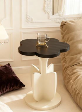 现代简约设计师款黑白圆形边几