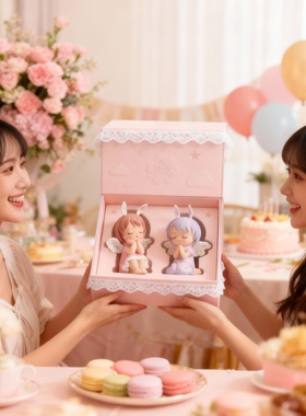 Lolita风天使蕾丝桌面摆件礼物