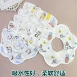 Водонепроницаемый детский хлопковый нагрудник для еды, марлевый слюнявчик, шарф, хорошо впитывает воду