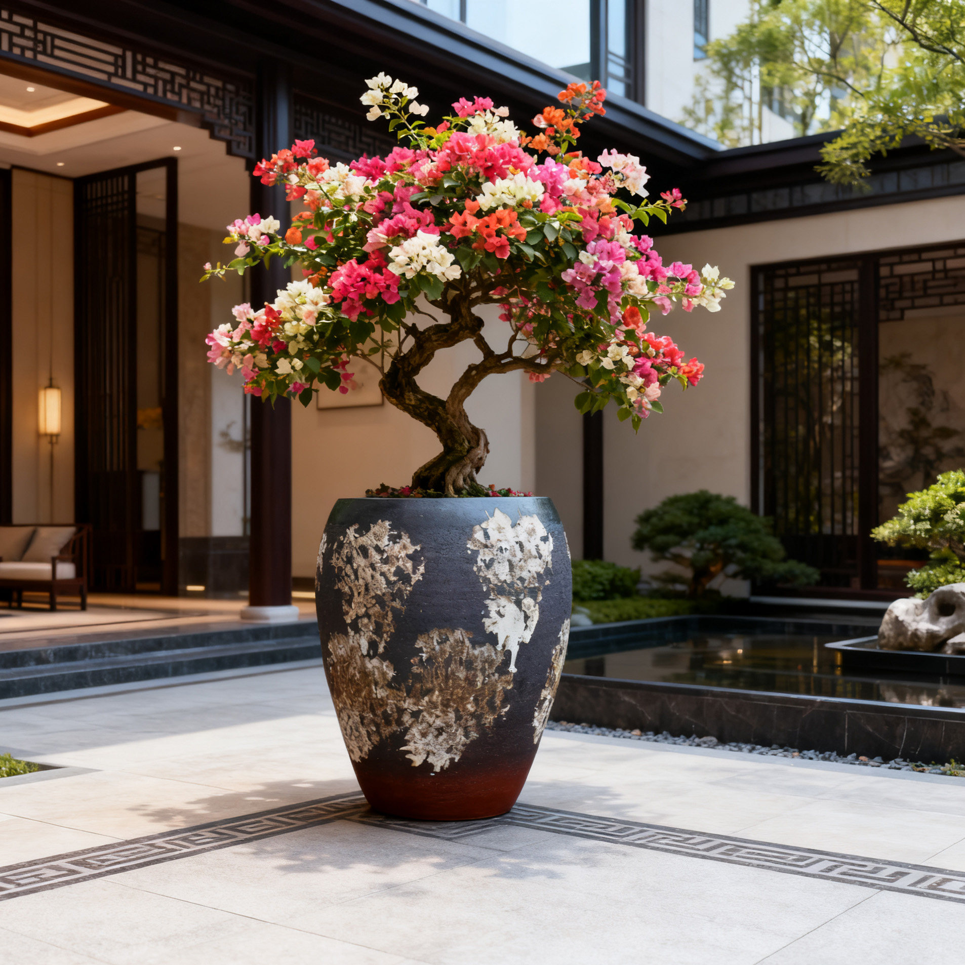 家用庭院户外侘寂风复古大口径透气陶盆三角梅蝴蝶兰陶土盆特大号,淘宝优惠券,粉丝福利购,淘宝优惠卷