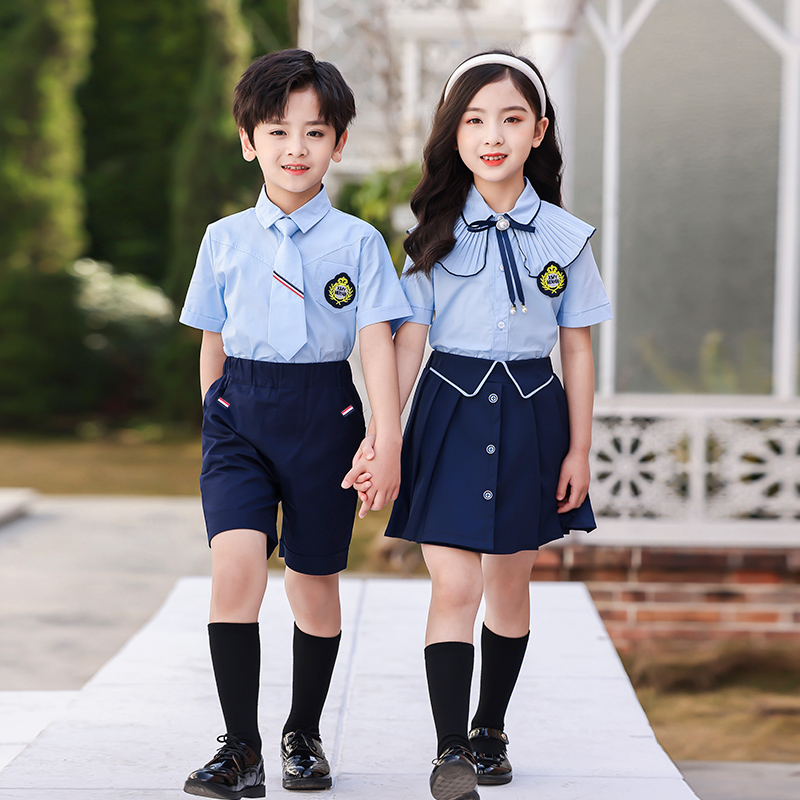 幼儿园园服夏装英伦风儿童运动服班服小学生夏季校服套装毕业照潮-图3