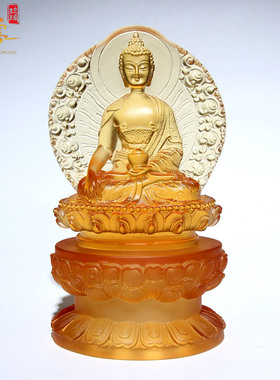 古法琉璃密宗观音佛像摆件药师佛