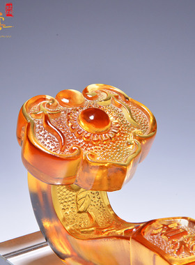 琉璃水晶摆件吉祥如意工艺品