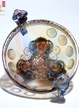 琉璃招财中式办公室家用聚宝盆