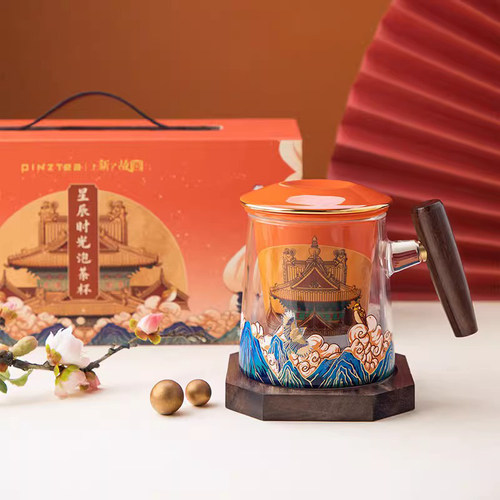 上新了故宫星辰时光泡茶杯茶漏茶水分离杯办公室男友生日爸爸礼物 - 图3