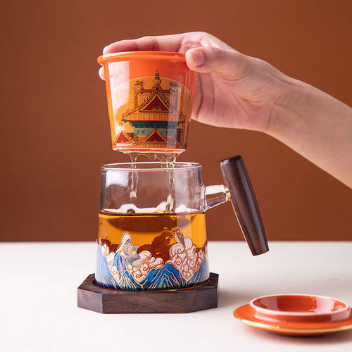 上新了故宫星辰时光泡茶杯茶漏茶水分离杯办公室男友生日爸爸礼物 - 图2