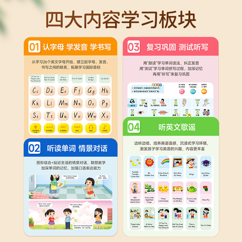 会说话的英语单词早教有声书点读儿童小学启蒙识字学习机益智玩具,淘宝优惠券,粉丝福利购,淘宝优惠卷