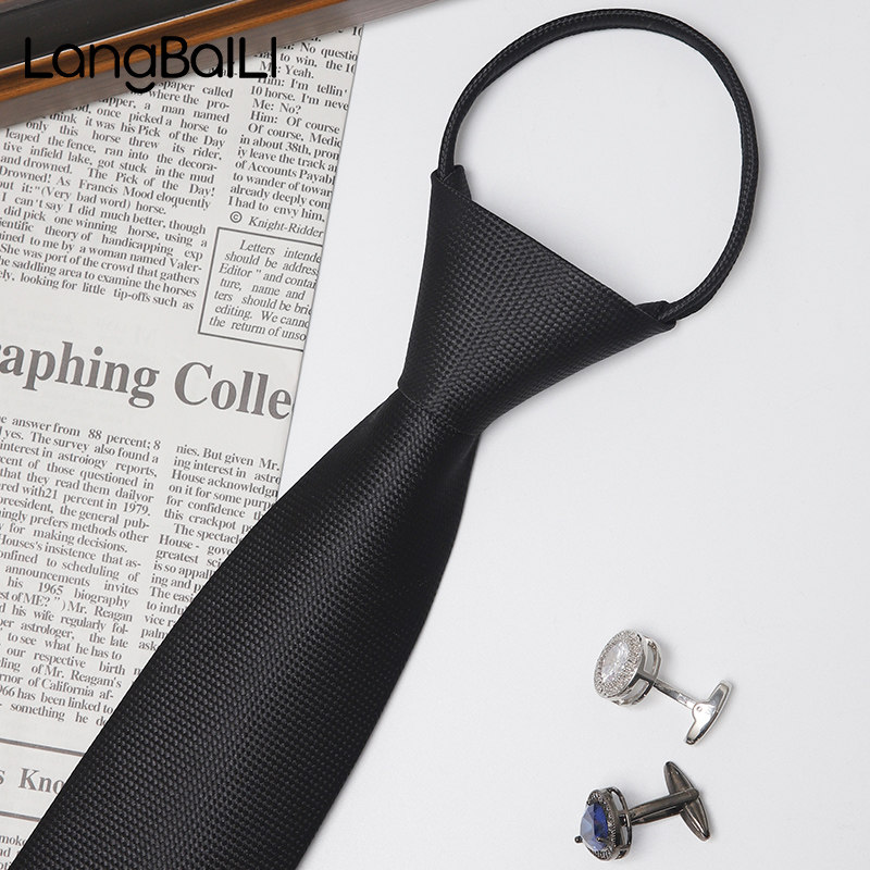 蓝色领带男正装商务拉链式结婚新郎免打男士黑色浅灰懒人免打结潮,淘宝优惠券,粉丝福利购,淘宝优惠卷