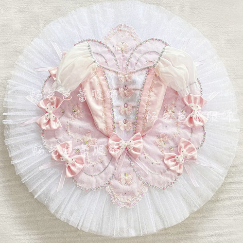 儿童专业芭蕾舞裙女童小天鹅蓬蓬纱TUTU裙演出服汇演机构表演服装 - 图3