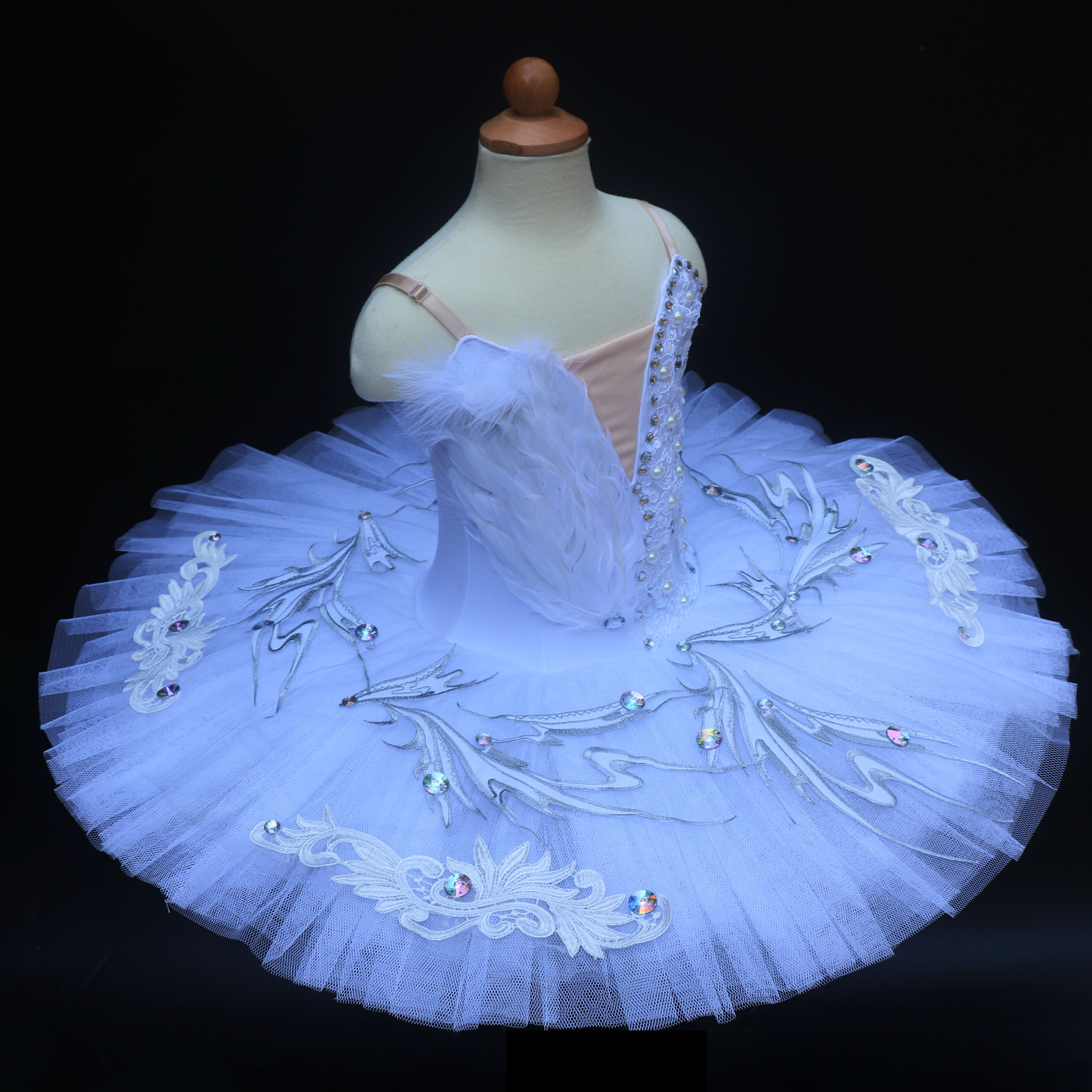 新款儿童高档芭蕾舞裙女演出服白色吊带蓬蓬纱TUTU裙舞台装表演服,淘宝优惠券,粉丝福利购,淘宝优惠卷