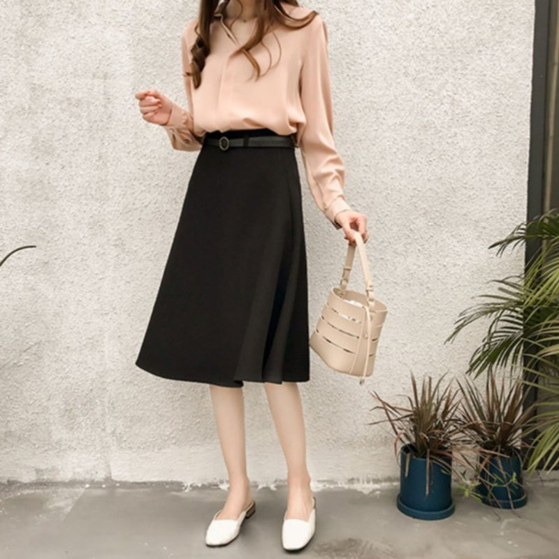 设计感小众2020春秋新款复古衬衫 绸宛衬衫