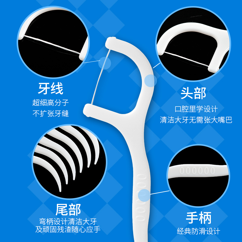 斐兰度旗舰店600支牙线盒家庭装牙线签超细圆线剔牙线棒随身便携式单独包装0