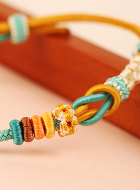 龙结莫相离桃花手绳手工编织