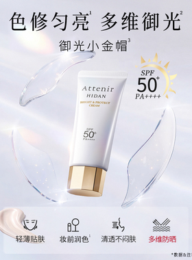 【立即抢购】艾天然防晒乳60g清爽素颜隔离水润防水提亮SPF50+