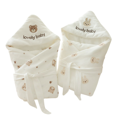 包被婴儿初生纯棉秋冬厚款宝宝抱被新生儿防惊吓包单襁褓四季通用-图3