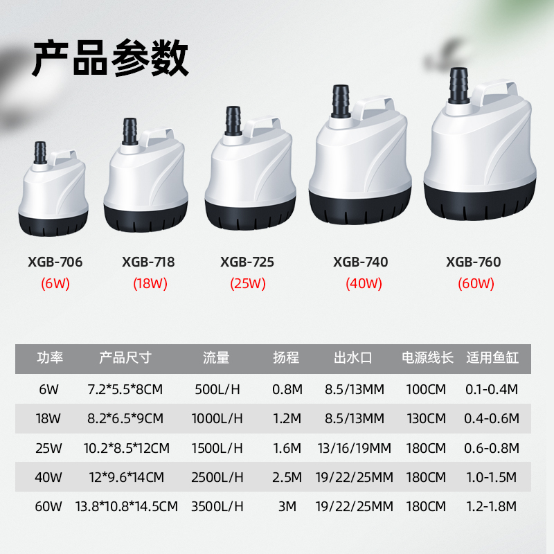 鱼缸水泵超静音循环泵专用抽水泵鱼池底吸小型迷你喷泉泵换水吸便 - 图0