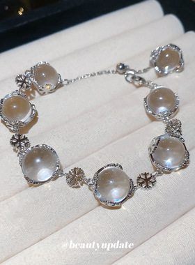 冷淡风个性水晶串珠雪花手链小众设计感手环轻奢感手饰女