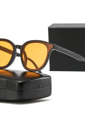 gm墨镜黄片gm网红同款新款太阳镜黄色眼镜肖战小框新款男女偏光