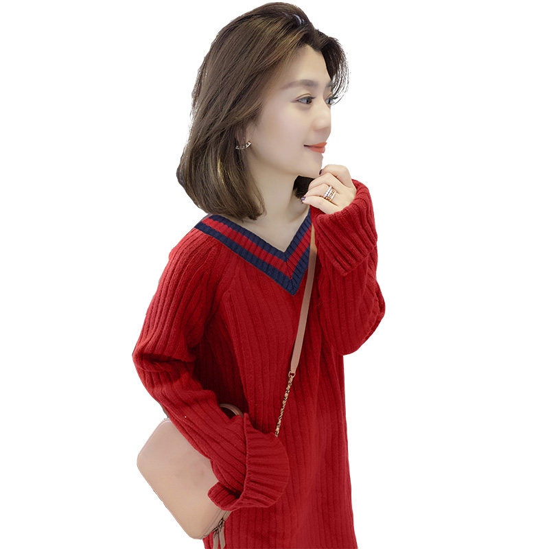 欧洲站2020秋季新款欧货红色连衣裙 娇奴姬连衣裙