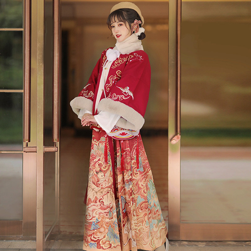 虎虎生威明制汉服2021新款马面裙 凝紫萱汉服