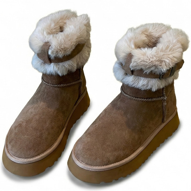 内增高雪地靴女款2025新款冬季厚底加绒加厚保暖短筒棉靴东北棉鞋,淘宝优惠券,粉丝福利购,淘宝优惠卷
