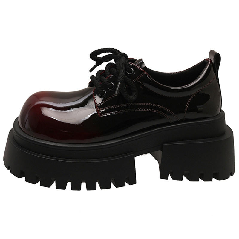 厚底黑色小皮鞋女2026春季新款配裙子百搭松糕乐福鞋增高系带单鞋,淘宝优惠券,粉丝福利购,淘宝优惠卷