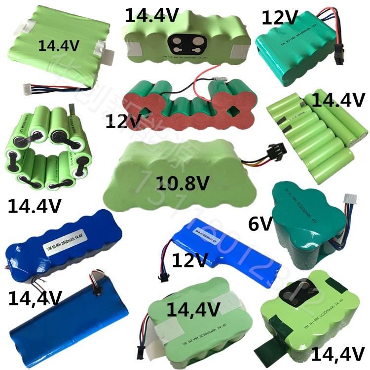 定做充电电池组9.6V12V14.4V镍隔镍氢锂电池手电钻扫地机电池定制 - 图1