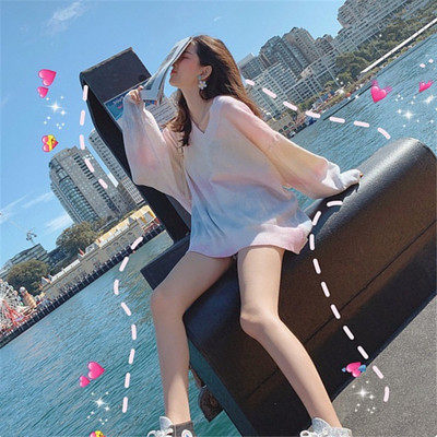 哺乳装外出时尚春秋宽松针织衫卫衣 宫适哺乳衣/月子服