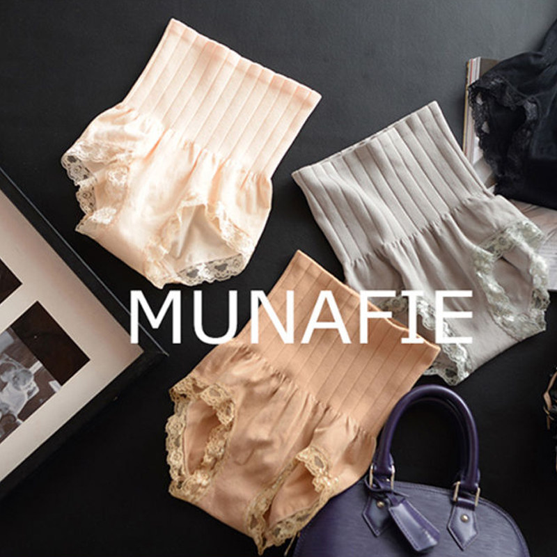 产后塑身提臀高腰轻薄蕾丝边收腹裤 宫适塑身裤