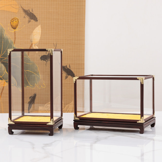 Customized mahogany glass cover display box