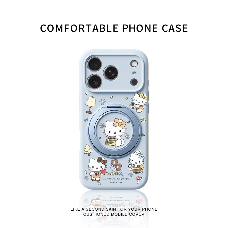 冬日雪花Kitty适用苹果17promax手机壳新款iphone16pro镜头全包15液态硅胶软壳防摔保护套360°旋转支点壳女,淘宝优惠券,粉丝福利购,淘宝优惠卷