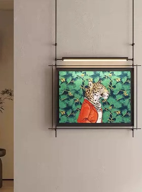 简约中古风金属杆壁画灯