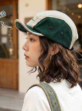 撞色拼接四季防晒显脸小女棒球帽