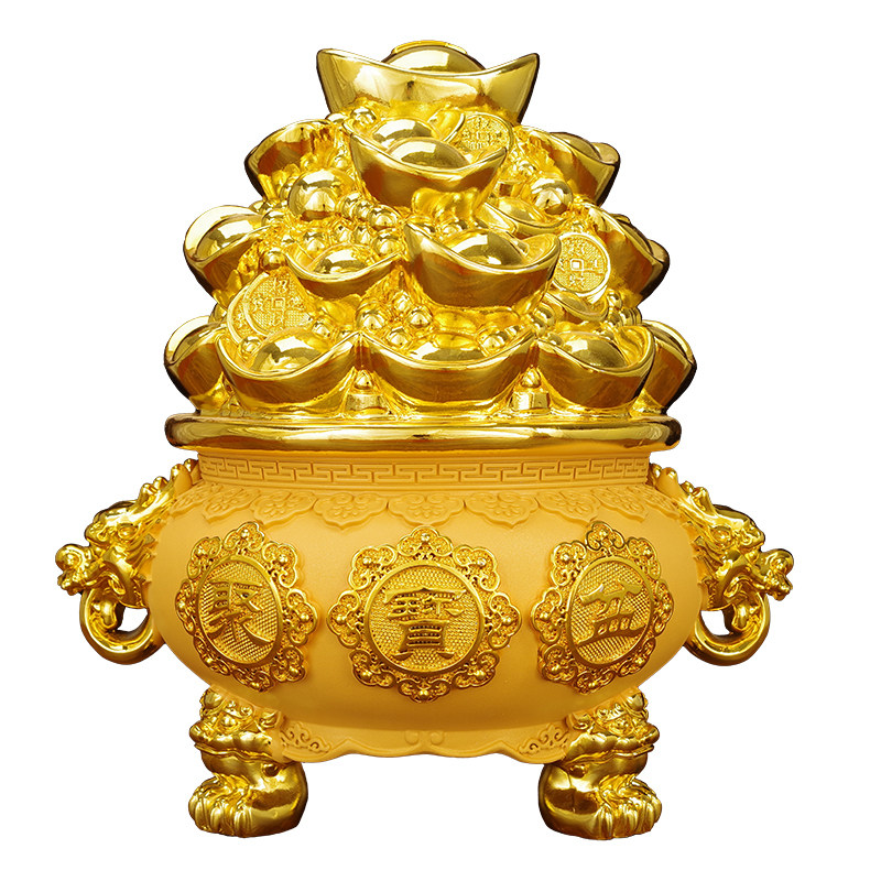 招财进宝聚宝盆摆件聚财客厅轻奢入户玄关店铺收银台前台开业礼物,淘宝优惠券,粉丝福利购,淘宝优惠卷