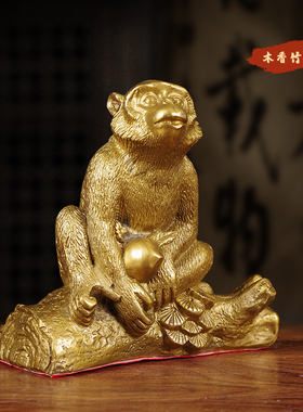 木香黄铜招财简约风客厅摆件