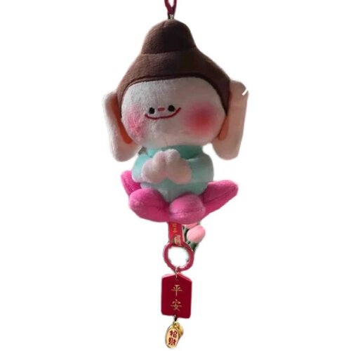 文创小佛合掌莲花佛小伴挂件大同美术玩偶公仔车挂件毛绒钥匙扣 - 图3