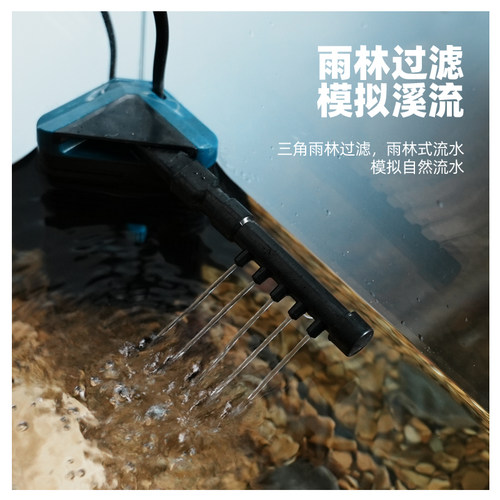 新型玻璃乌龟缸带晒台别墅造景绿植水陆缸家用客厅养龟专用饲养缸 - 图3