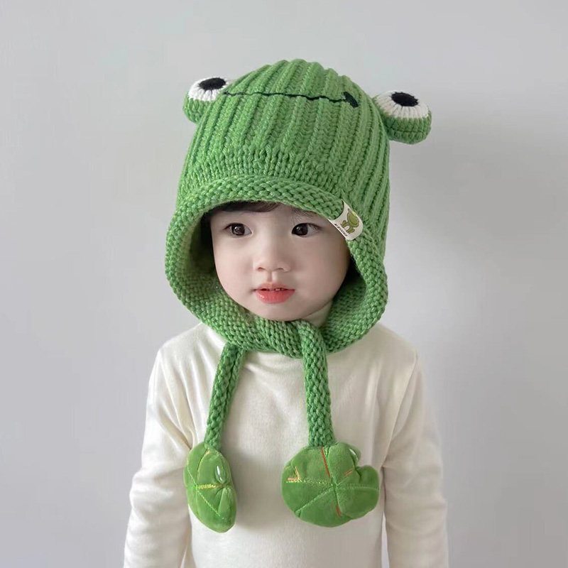 宝宝帽子男童秋冬季可爱超萌女宝宝防风护耳毛线帽加厚儿童针织帽,淘宝优惠券,粉丝福利购,淘宝优惠卷