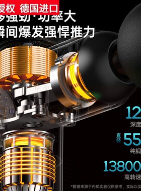 品牌进口VTT专业电动按摩筋膜枪充电款肌肉按摩器家用健身运动筋