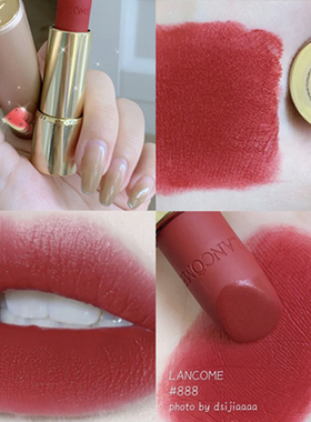lancome兰蔻196磨砂哑光口红胡萝卜色菁纯唇膏唇釉丝绒显白提气色