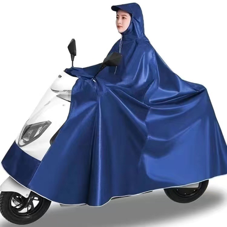 提花电动车雨披电瓶车提花踏板车男女通用防雨摩托车