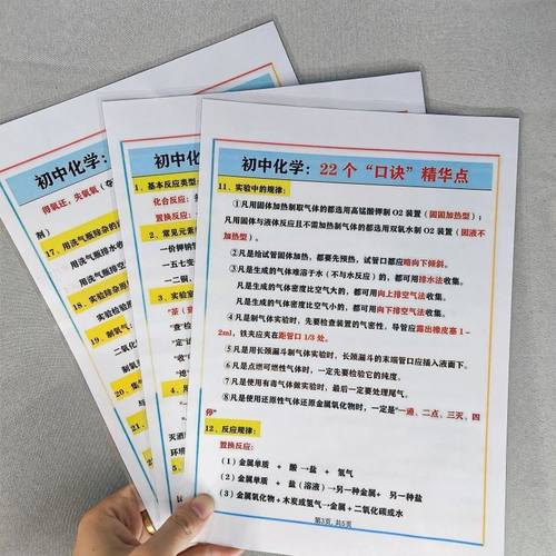 新款初中化学必知的22个口诀精华点总结化学公式规律概念笔记本记 - 图1