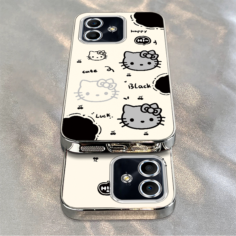 适用于荣耀Play6C手机壳荣耀Play6T新款可爱女款全包软壳电镀银卡通可爱软壳超薄 - 图1