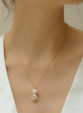 原创艺术925银巴洛克珍珠吊坠