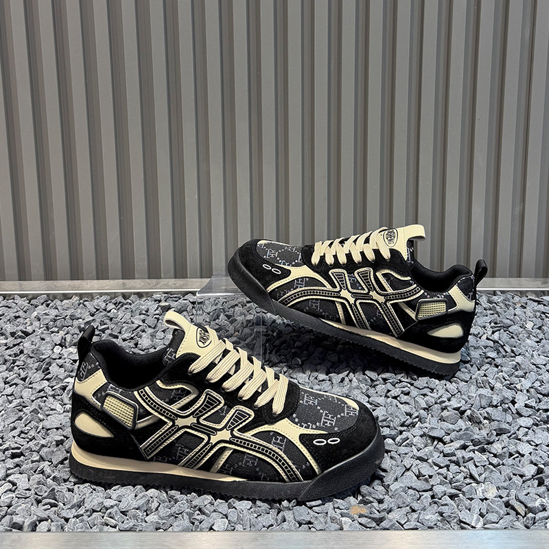 男鞋2026春季新款时尚百搭平底低帮板鞋布面刺绣复古小众休闲鞋潮,淘宝优惠券,粉丝福利购,淘宝优惠卷