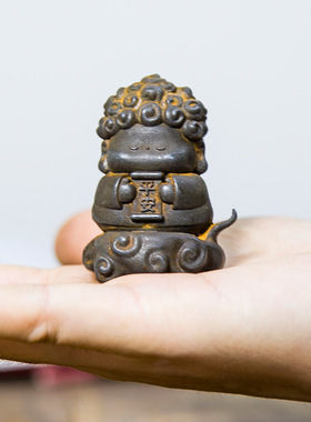 国风中式摆件平安小佛树脂桌面家居客厅工艺装饰品摆件感小众