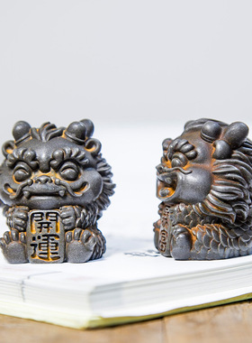 新中式国潮麒麟创意摆件感小众家居桌面古风装饰品树脂工艺品