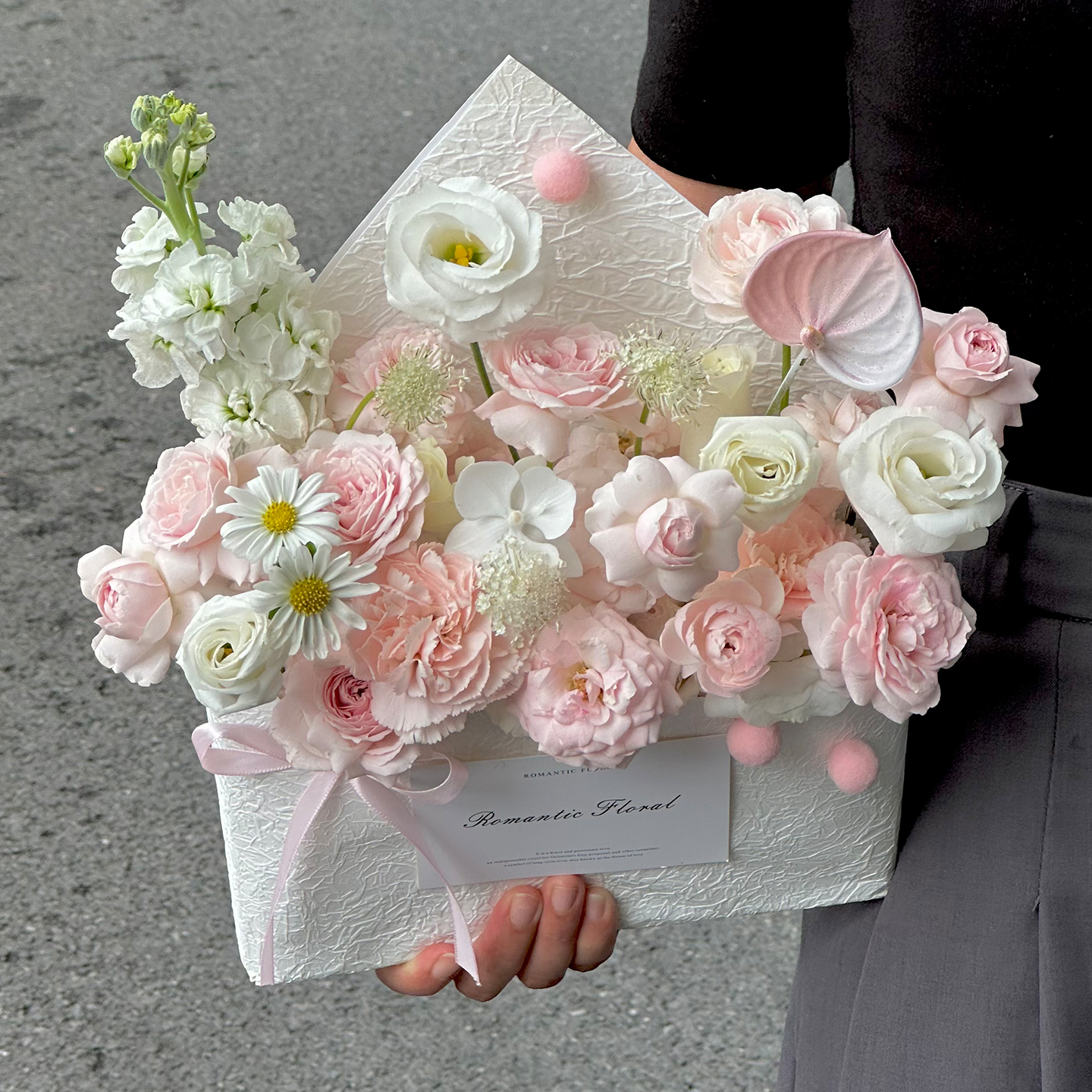 信封花束秋天的第一封情书鲜花包装纸牛皮纸有钱花包装盒diy材料 - 图3